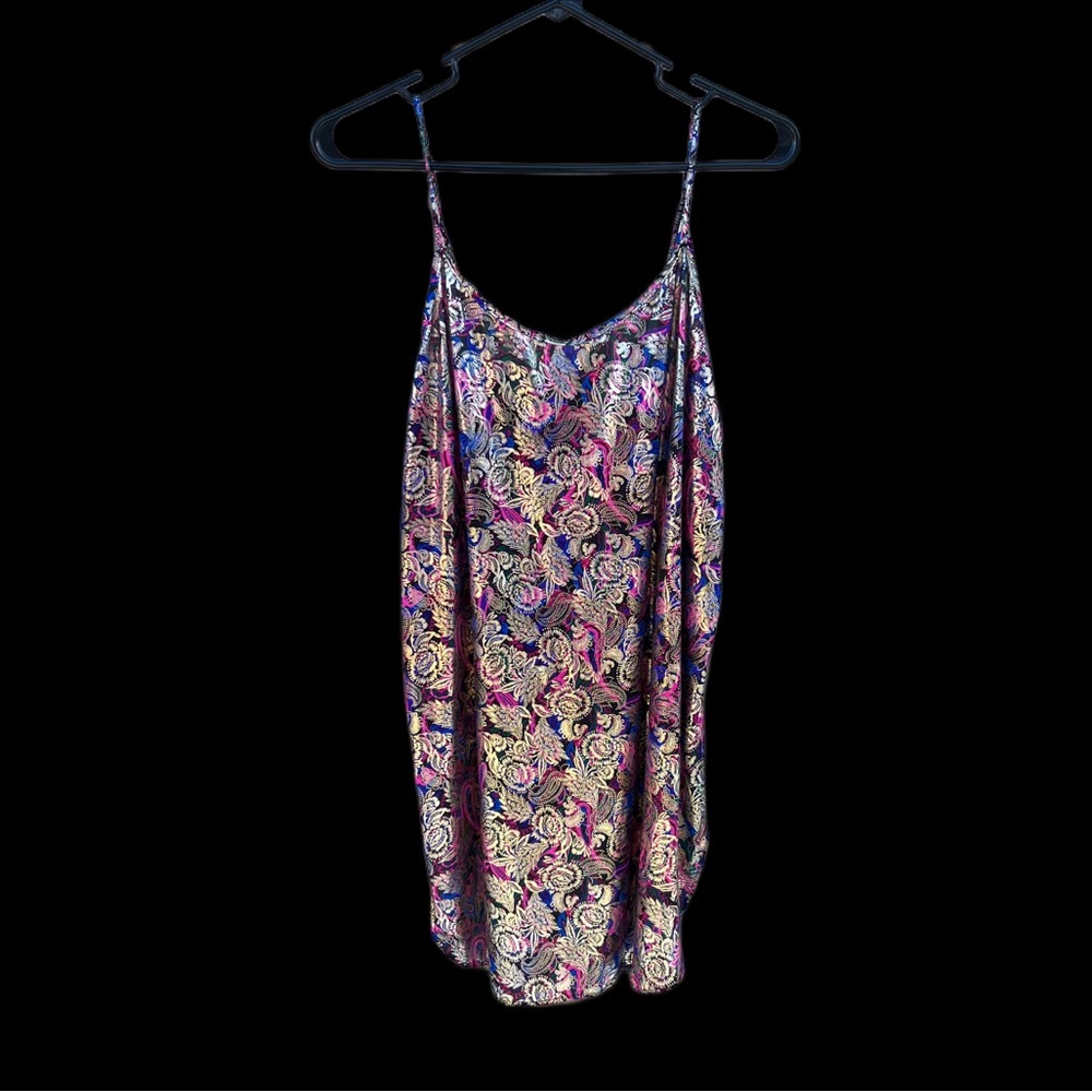 Vintage Silver Vanity Fair Chemise Nightie Slip Lingerie